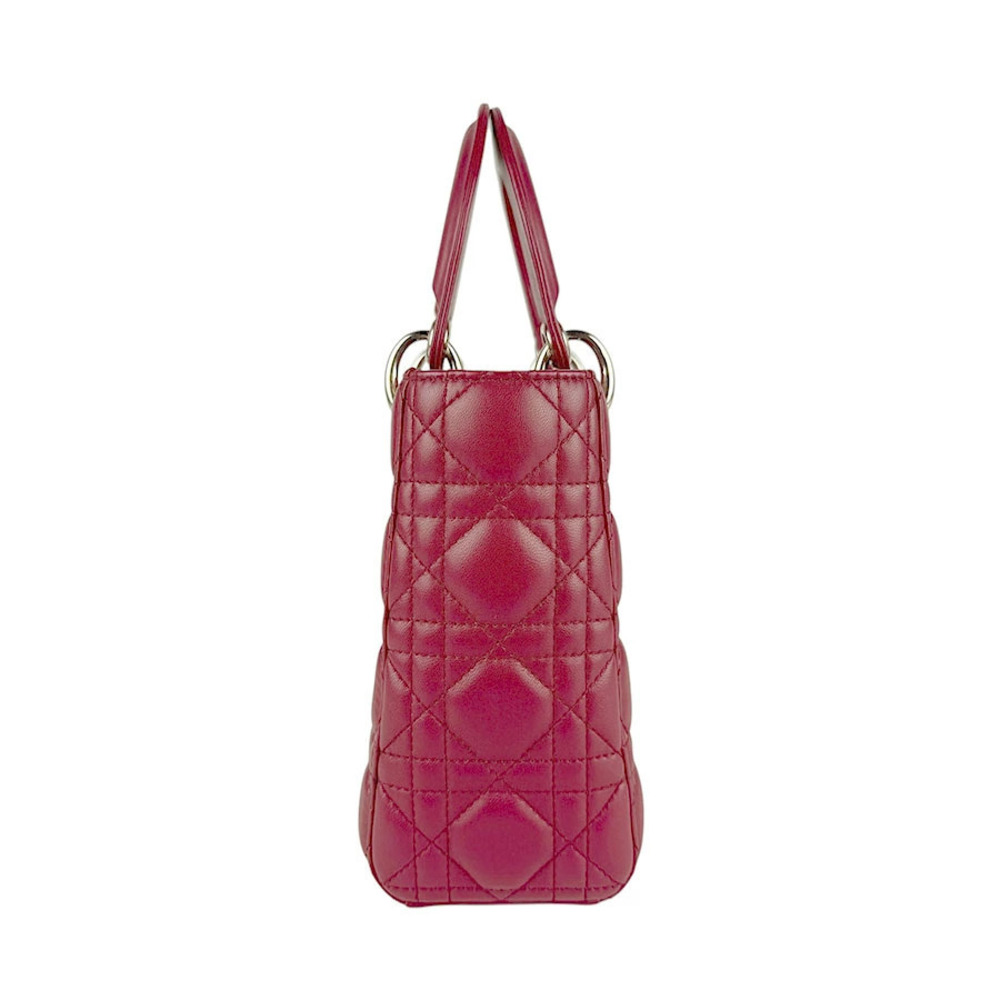 Dior 2way red gold  Shoulder leather Christian Lady Bag Red Gold